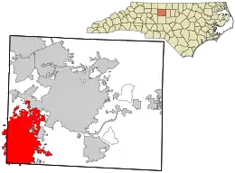 Location in Guilford County and the state of North Carolina.