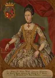María Thadea González, Marchioness of San Jorge (1775) by Joaquín Gutiérrez. Colonial Art Museum of Bogotá.