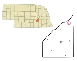 Location of Hordville, Nebraska
