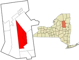 Location in Hamilton County and the state of New York