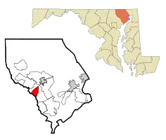 Location of Pleasant Hills, Maryland