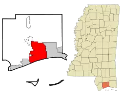 Location within Harrison County