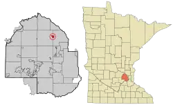 Location of the city of Osseowithin Hennepin County, Minnesota