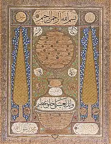 Hilye in free form (18th century).