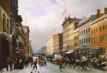 Broadway in Winter (1855)