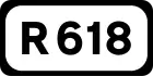 R618 road shield}}