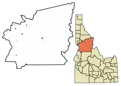Location of Kooskia in Idaho County, Idaho.
