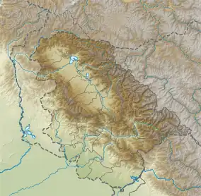 Location of Manasbal lake within Jammu and Kashmir