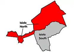 Location of Isiolo North Constituency in Isiolo County