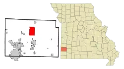 Location of Carytown, Missouri