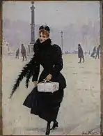 Parisienne place de la Concorde