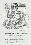 Jean Metzinger, 1911, Étude pour "Le Goûter" (Study for Tea Time), Exposició d'Art Cubista, Galeries Dalmau (catalogue)