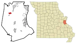 Location of Cedar Hill, Missouri