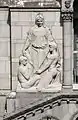 Façade bas relief at top, left side