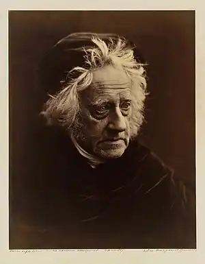 Image 19John HerschelPhotograph: Julia Margaret Cameron; restoration: Adam CuerdenJohn Herschel was an English mathematician, astronomer, chemist, inventor, and experimental photographer. He named seven moons of Saturn and four moons of Uranus, invented the cyanotype and actinometer, and wrote extensively on topics including meteorology, physical geography and the telescope.More selected pictures
