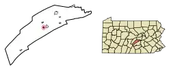 Location of Port Royal in Juniata County, Pennsylvania.
