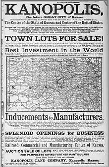 a map displaying Kanopolis in the middle.