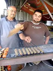 Kebab stand in Ramallah.