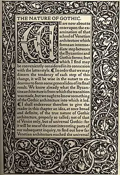 Image 16Initial on the opening page of a book printed by the Kelmscott Press (from Book design)