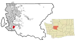 Location of Lea Hill, Washington