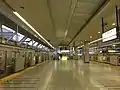 Tokyo Metro Hibiya Line platforms at the third floor, 2021