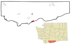 Location of Maryhill in Klickitat County, Washington