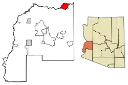 Location of Alamo Lake in La Paz County, Arizona