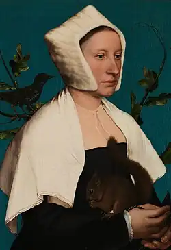 Portrait of a Lady with a Squirrel and a Starling (c. 1526-1528)Hans Holbein the Younger