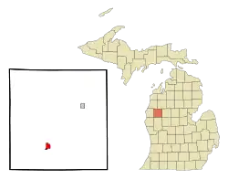 Location of Baldwin in Lake County, Michigan