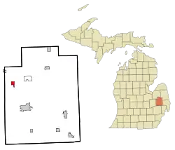 Location of Columbiaville, Michigan