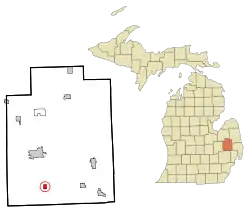 Location within Lapeer County