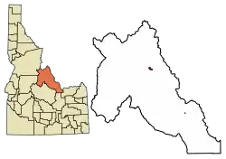 Location of Salmon in Lemhi County, Idaho.