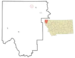 Location of Rexford, Montana