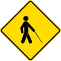 Blind man crossing