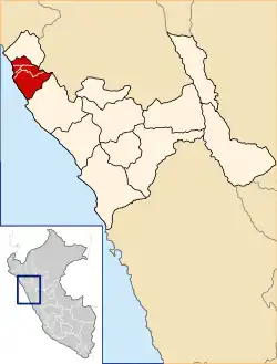 Location of Pacasmayo in La Libertad Region