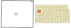 Location within Logan County and Kansas
