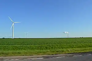 Turbines at the Rail Splitter Wind Farm