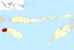Location within East Nusa Tenggara
