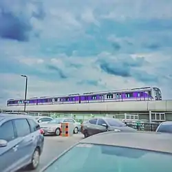 Purple Line train spotted near Central Westgate.