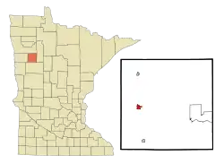 Location of the city of Mahnomenwithin Mahnomen County, Minnesota