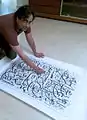 Calligraphy Work on a Clear Glass with Marker - For more work:http://www.muqeemkhan.com/artsDesign.html