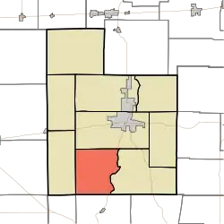 Location of Columbia Township in Fayette County