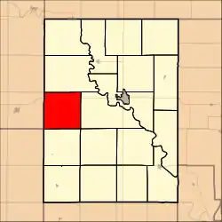 Location in Clay County