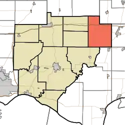 Location in Warrick County