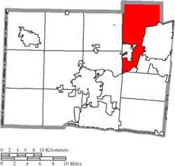 Location of Madison Township in Butler County