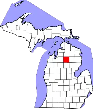 State map highlighting Crawford County