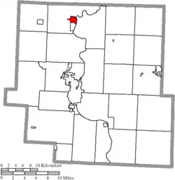 Location of Dresden in Muskingum County