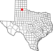 State map highlighting Briscoe County