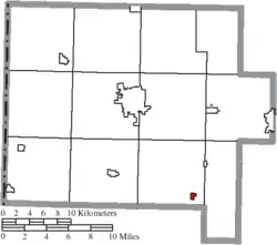 Location of Elgin in Van Wert County