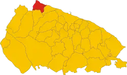 Molfetta within the Province of Bari
